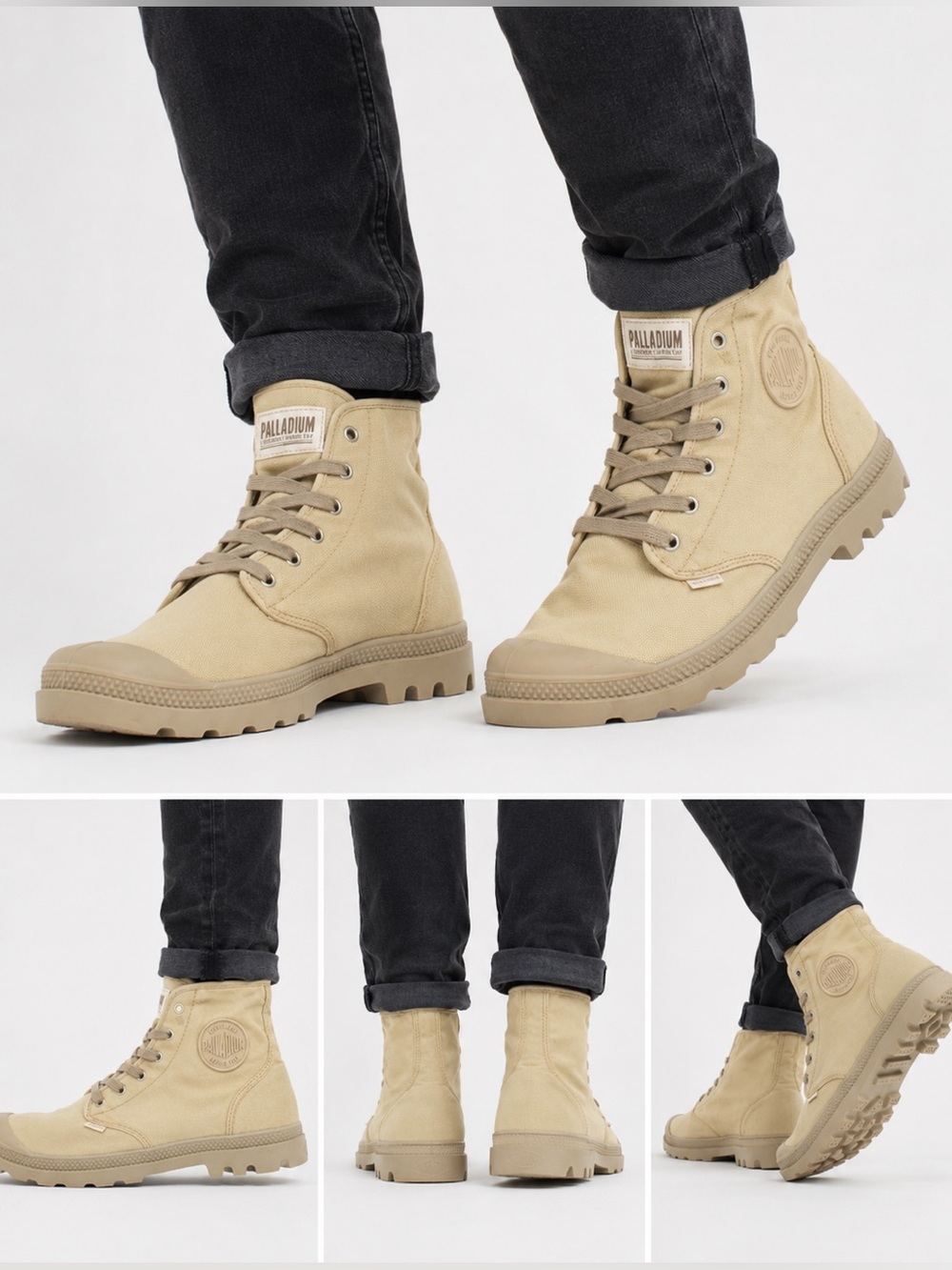 Palladium Pampa Hi Canvas Boots Men’s US 9.5 Beige